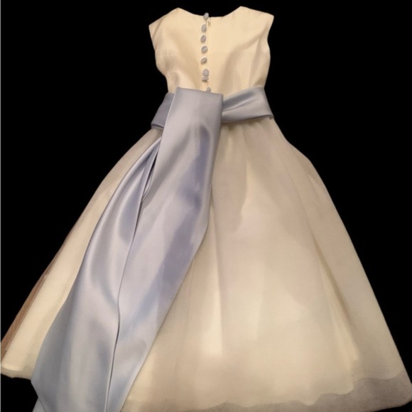 SOMETHING BLUE FLOWER GIRL DRESS SIZE 4 TODDLER - Picture 1 of 5